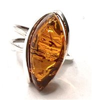 Anello Domar Donna Ambra in Argento Ambra AMBER-AN-12-280